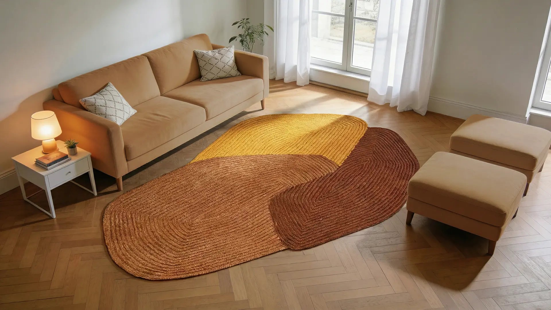 Small Space Styling: Why Shaped Rugs Are Better Than Rectangular Rugs